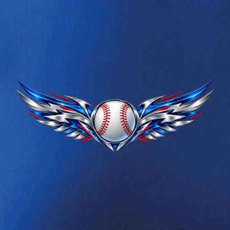 Baseballový míček s kovovými křídly