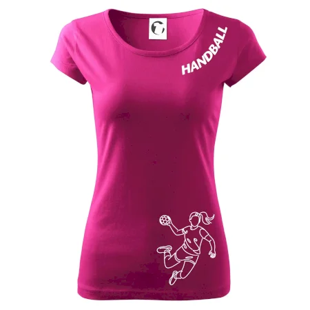 Handball nápis šikmo - dievča