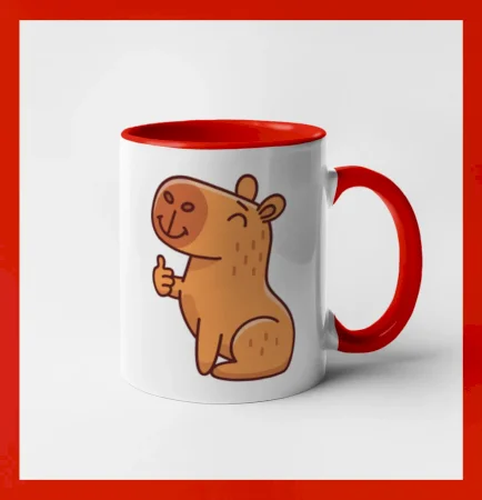 Kapybara s palcom hore