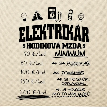 Hodinová mzda elektrikár