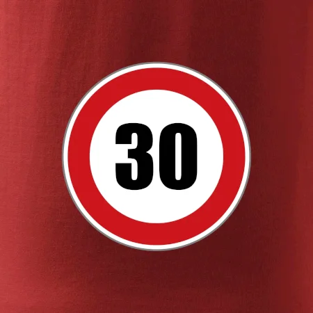 Dopravná značka - obmedzenie rýchlosti 30