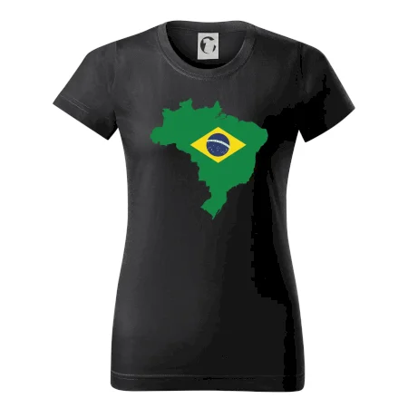 Brazília vlajka v mape