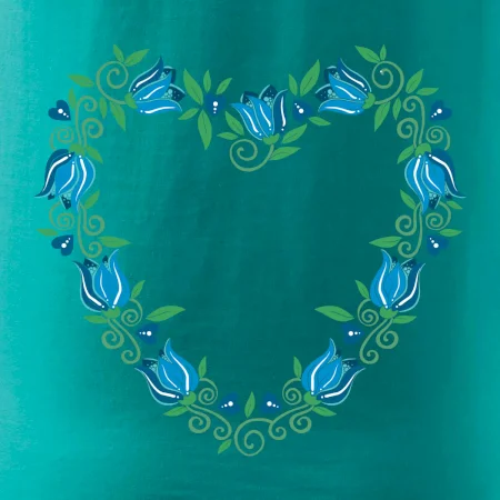 Modré tulipánové srdiečko (Pecka design)