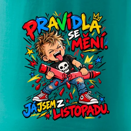Pravidla se mění listopadový rebel s rozlomenou pastelkou