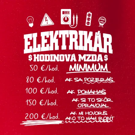 Hodinová mzda elektrikár