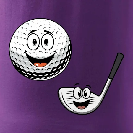 Parové tričko - Golfová palica a loptička