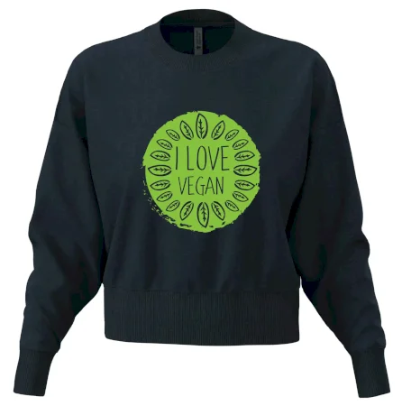 I love vegan v kruhu