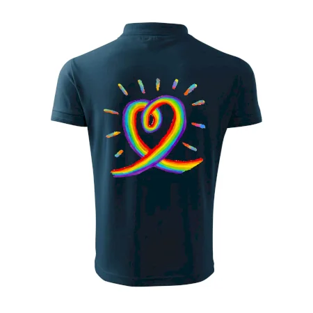 Srdce pride dúha kreslená