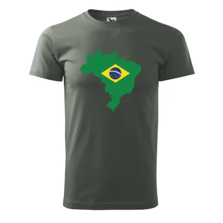 Brazília vlajka v mape