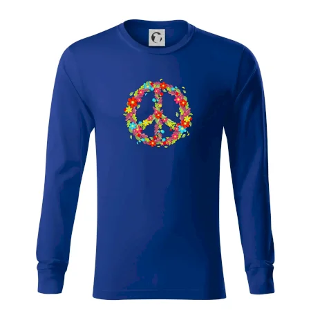 Peace symbol červené kvety