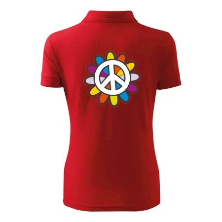 Peace symbol s kreslenou kvetinou