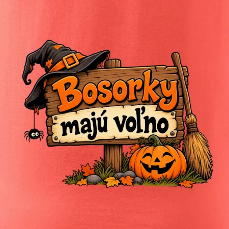 Bosorky majú voľno - tabuľa s tekvicou