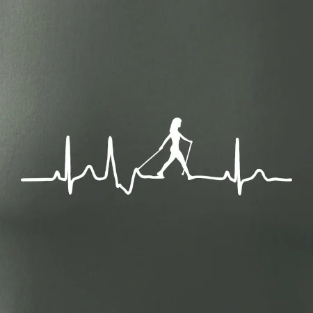 EKG nordic walking žena