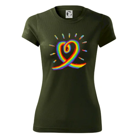 Srdce pride dúha kreslená