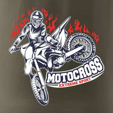 Motocross extreme sport fire