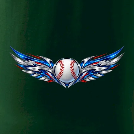 Baseballový míček s kovovými křídly