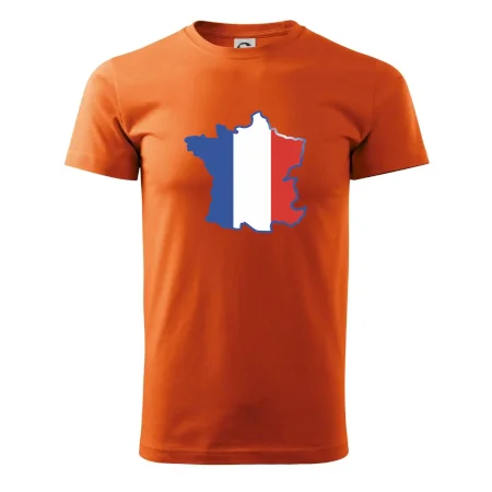 Francúzska vlajka mapa obrys