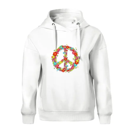Peace symbol červené kvety