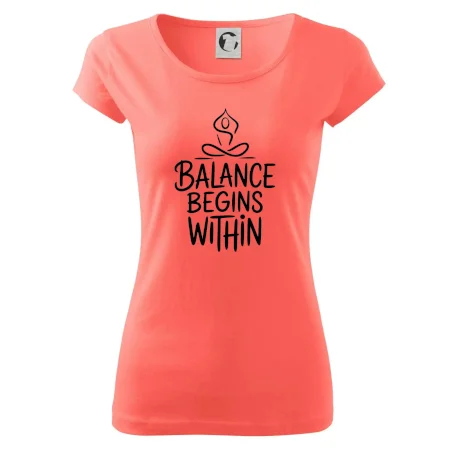Balance begins within nápis
