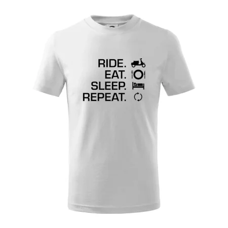 Ride Eat Sleep Repeat moto skúter