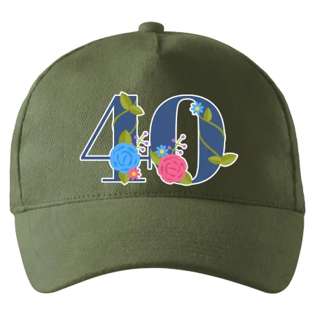 Kvetinové číslo kreslené - 40