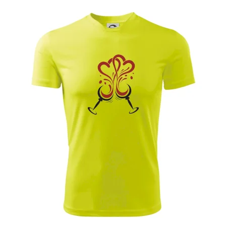 Víno je láska okrúhle poháre