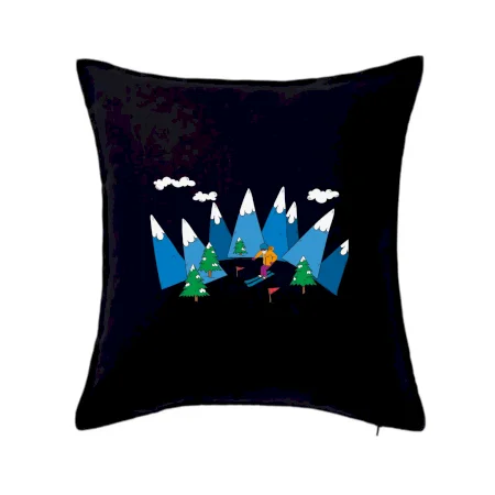 Lyžiar a farebné hory