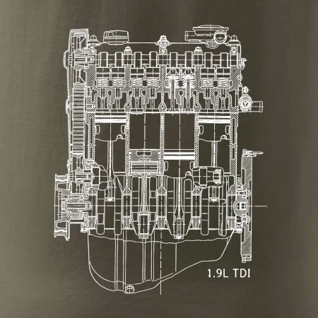 Motor Škoda/ VW 1.9L  TDI ze předu