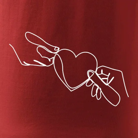 Dve ruky a srdce jedným ťahom