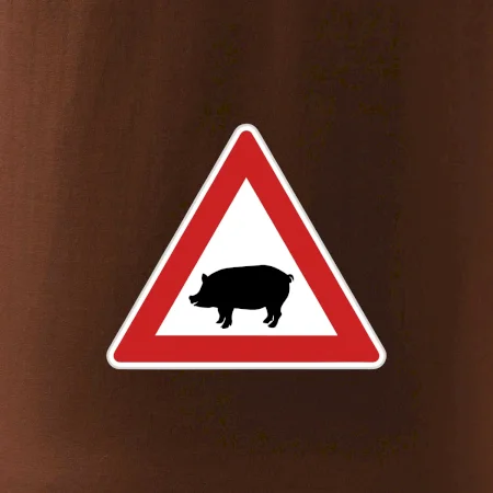 Dopravná značka - Pozor prasa domáca