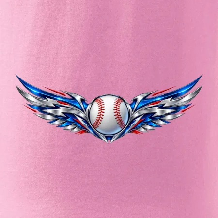 Baseballový míček s kovovými křídly