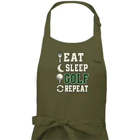 Eat sleep golf repeat typografie
