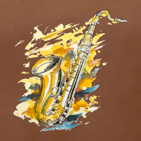 Saxofón maľovaný
