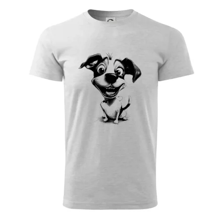 Čiernobiela karikatúra Jack Russell teriér