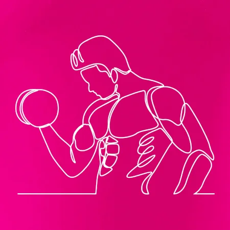 Fitness muž jedným ťahom