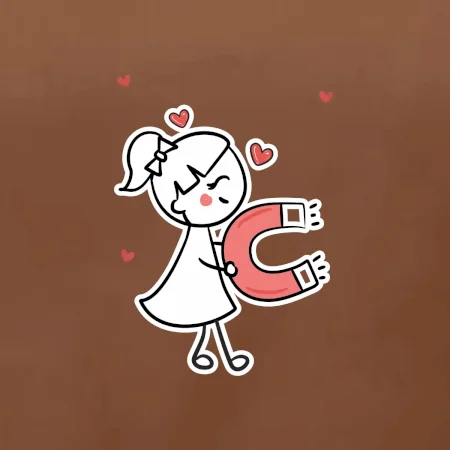 Párový motív - panáčik a magnet