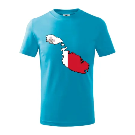 Mapa Malta s vlajkou