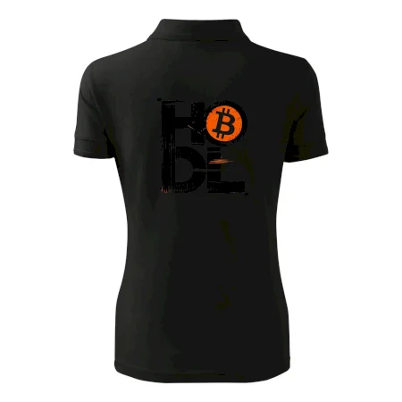 Hodl velký nápis a logo BTC