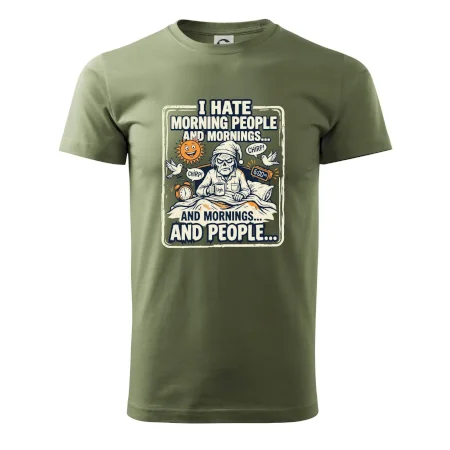 i hate morning people and mornings.... and people... - farebný obrázok