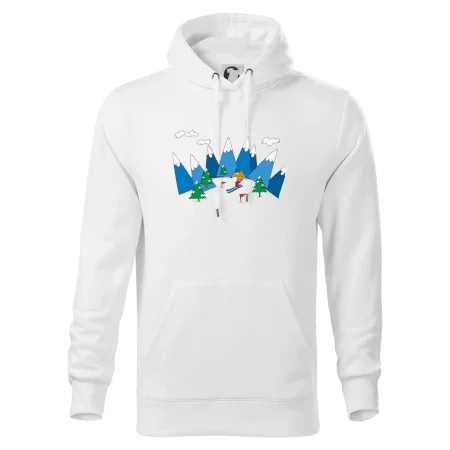 Lyžiar a farebné hory