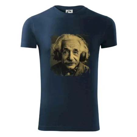 Albert Einstein so slúchadlami
