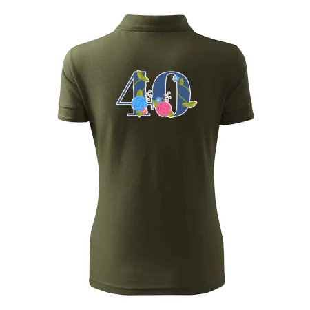 Kvetinové číslo kreslené - 40