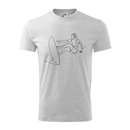Surfer na vlne jedným ťahom