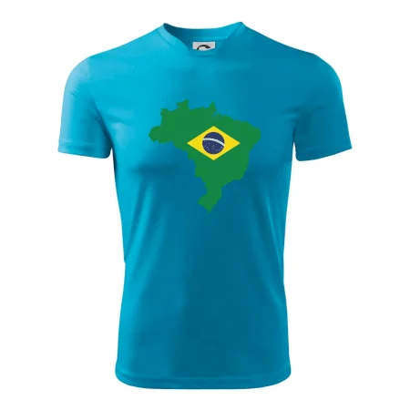 Brazília vlajka v mape