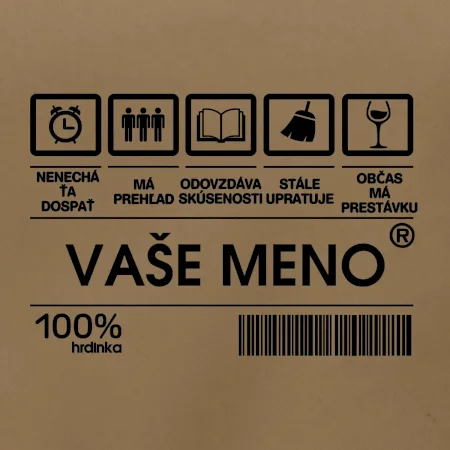 Vaše meno - čiarový kód