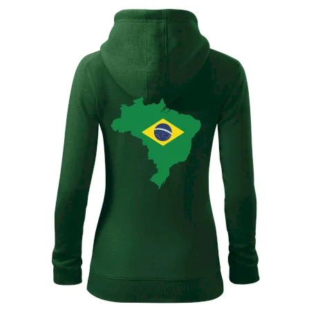 Brazília vlajka v mape