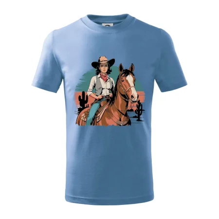 Cowgirl vintage na koni