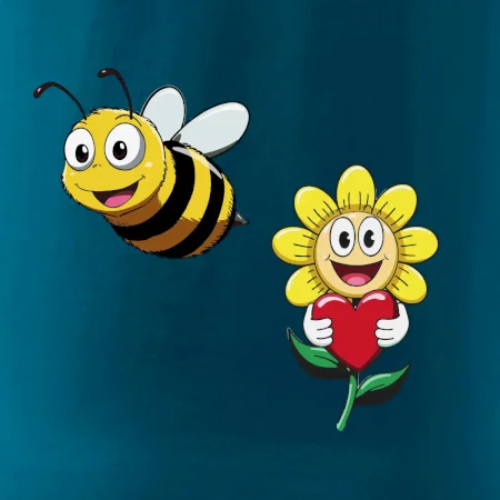 Parové tričko - Včela a kvetina