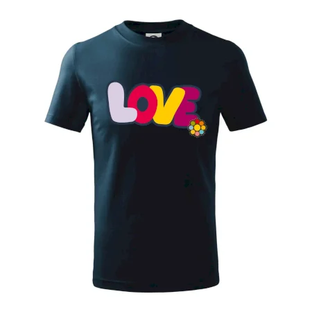 Love nápis s kvetinou