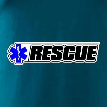 Záchranár rescue kríž modrý